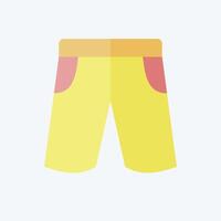 Icon Shorts. related to Rugby symbol. flat style. simple design illustration vector