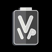 icono VIP aprobar. relacionado a rugby símbolo. lustroso estilo. sencillo diseño ilustración vector