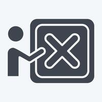 Icon Dismiss. related to Delete symbol. glyph style. simple design illustration vector
