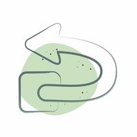 Icon Undo. related to Delete symbol. Color Spot Style. simple design illustration vector
