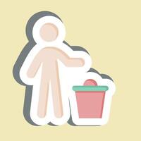 Sticker Discard. related to Delete symbol. simple design illustration vector