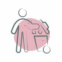 Icon Throw. related to Delete symbol. Color Spot Style. simple design illustration vector