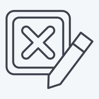 Icon Incorrect. related to Delete symbol. line style. simple design illustration vector