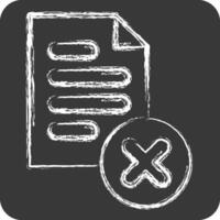 Icon Eliminate. related to Delete symbol. chalk Style. simple design illustration vector