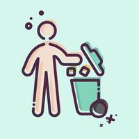 Icon Throw. related to Delete symbol. MBE style. simple design illustration vector