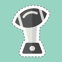 Sticker line cut Trophy. related to Rugby symbol. simple design illustration vector