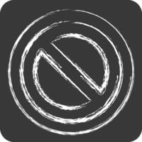 Icon Cancel. related to Delete symbol. chalk Style. simple design illustration vector