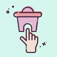 Icon Delete 2. related to Delete symbol. MBE style. simple design illustration vector
