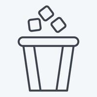 Icon Bin. related to Delete symbol. line style. simple design illustration vector