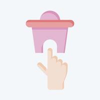 Icon Delete 2. related to Delete symbol. flat style. simple design illustration vector