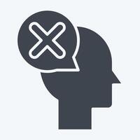 Icon Refuse. related to Delete symbol. glyph style. simple design illustration vector