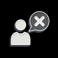 Icon Wrong. related to Delete symbol. glossy style. simple design illustration vector