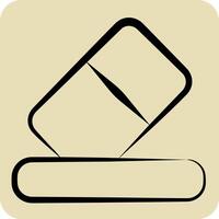 Icon Erase. related to Delete symbol. hand drawn style. simple design illustration vector