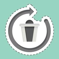 Sticker line cut Deleting. related to Delete symbol. simple design illustration vector