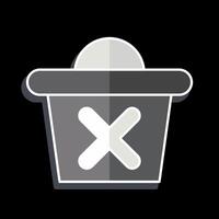 Icon Delete. related to Delete symbol. glossy style. simple design illustration vector