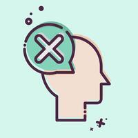 Icon Refuse. related to Delete symbol. MBE style. simple design illustration vector
