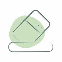 Icon Erase. related to Delete symbol. Color Spot Style. simple design illustration vector