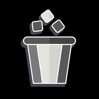 Icon Bin. related to Delete symbol. glossy style. simple design illustration vector