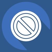 Icon Cancel. related to Delete symbol. long shadow style. simple design illustration vector