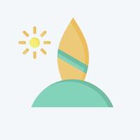 Icon Beach. related to America symbol. flat style. simple design illustration vector