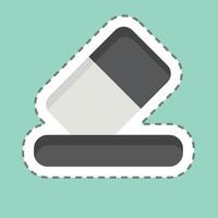 Sticker line cut Erase. related to Delete symbol. simple design illustration vector