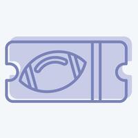 Icon Ticket. related to Rugby symbol. two tone style. simple design illustration vector