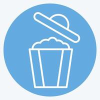 Icon Waste. related to Delete symbol. blue eyes style. simple design illustration vector