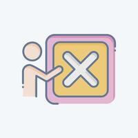 Icon Dismiss. related to Delete symbol. doodle style. simple design illustration vector