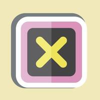 Sticker Delete Button. related to Delete symbol. simple design illustration vector