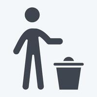 Icon Discard. related to Delete symbol. glyph style. simple design illustration vector