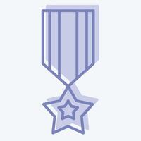 Icon America Millitary Badge. related to America symbol. two tone style. simple design illustration vector