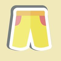 Sticker Shorts. related to Rugby symbol. simple design illustration vector