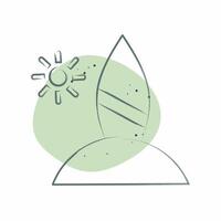 Icon Beach. related to America symbol. Color Spot Style. simple design illustration vector
