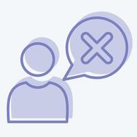 Icon Wrong. related to Delete symbol. two tone style. simple design illustration vector