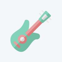 Icon Guitar. related to America symbol. flat style. simple design illustration vector