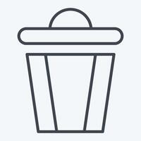 Icon Trash. related to Delete symbol. line style. simple design illustration vector