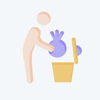 Icon Garbage. related to Delete symbol. flat style. simple design illustration vector
