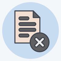 Icon Eliminate. related to Delete symbol. color mate style. simple design illustration vector