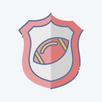 Icon Shield. related to Rugby symbol. doodle style. simple design illustration vector