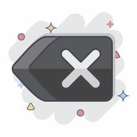 Icon Remove. related to Delete symbol. comic style. simple design illustration vector