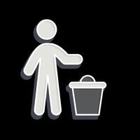 Icon Discard. related to Delete symbol. glossy style. simple design illustration vector
