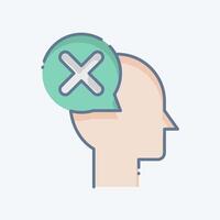 Icon Refuse. related to Delete symbol. doodle style. simple design illustration vector