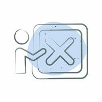 Icon Dismiss. related to Delete symbol. Color Spot Style. simple design illustration vector