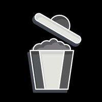 Icon Waste. related to Delete symbol. glossy style. simple design illustration vector