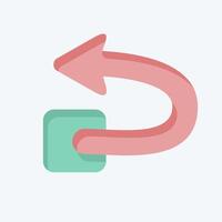 Icon Undo. related to Delete symbol. flat style. simple design illustration vector