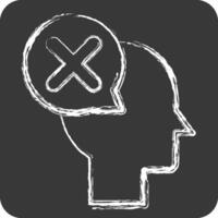 Icon Refuse. related to Delete symbol. chalk Style. simple design illustration vector
