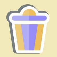 Sticker Trash. related to Delete symbol. simple design illustration vector