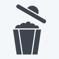 Icon Waste. related to Delete symbol. glyph style. simple design illustration vector