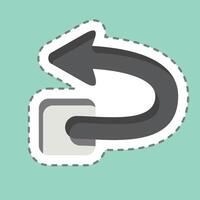 Sticker line cut Undo. related to Delete symbol. simple design illustration vector