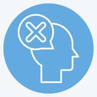 Icon Refuse. related to Delete symbol. blue eyes style. simple design illustration vector